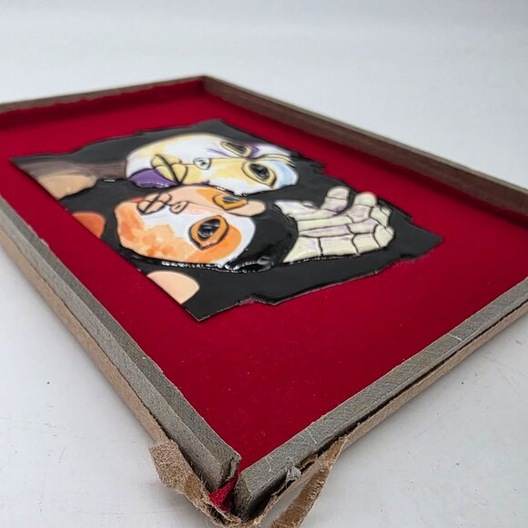 Oswaldo Guayasamin Ecuadorian Artist Mother & Child Enamel on Metal Artwork - Picture 7 of 9